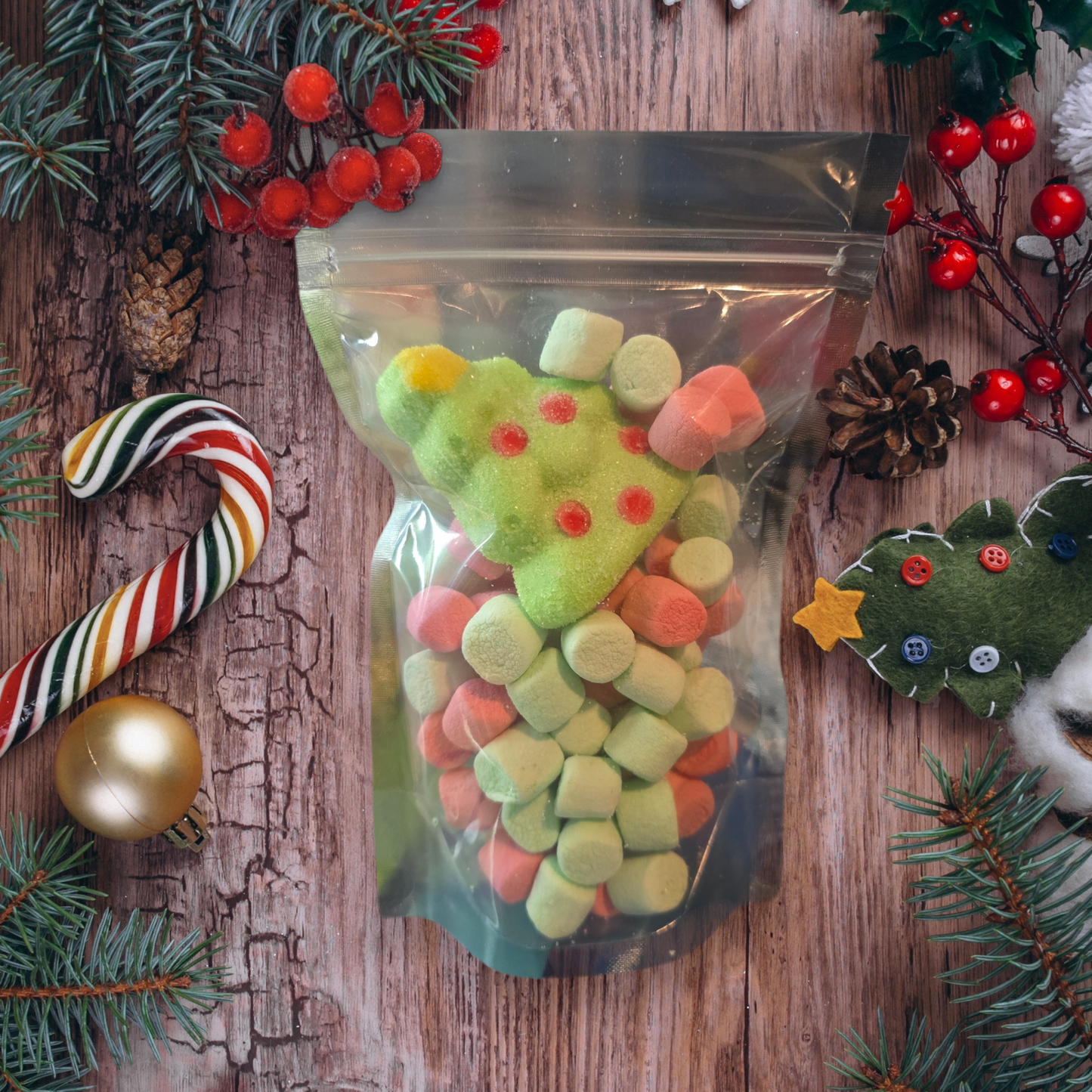 Freeze Dried Christmas Marshmallows (Comes with a bag of hot chocolate!)