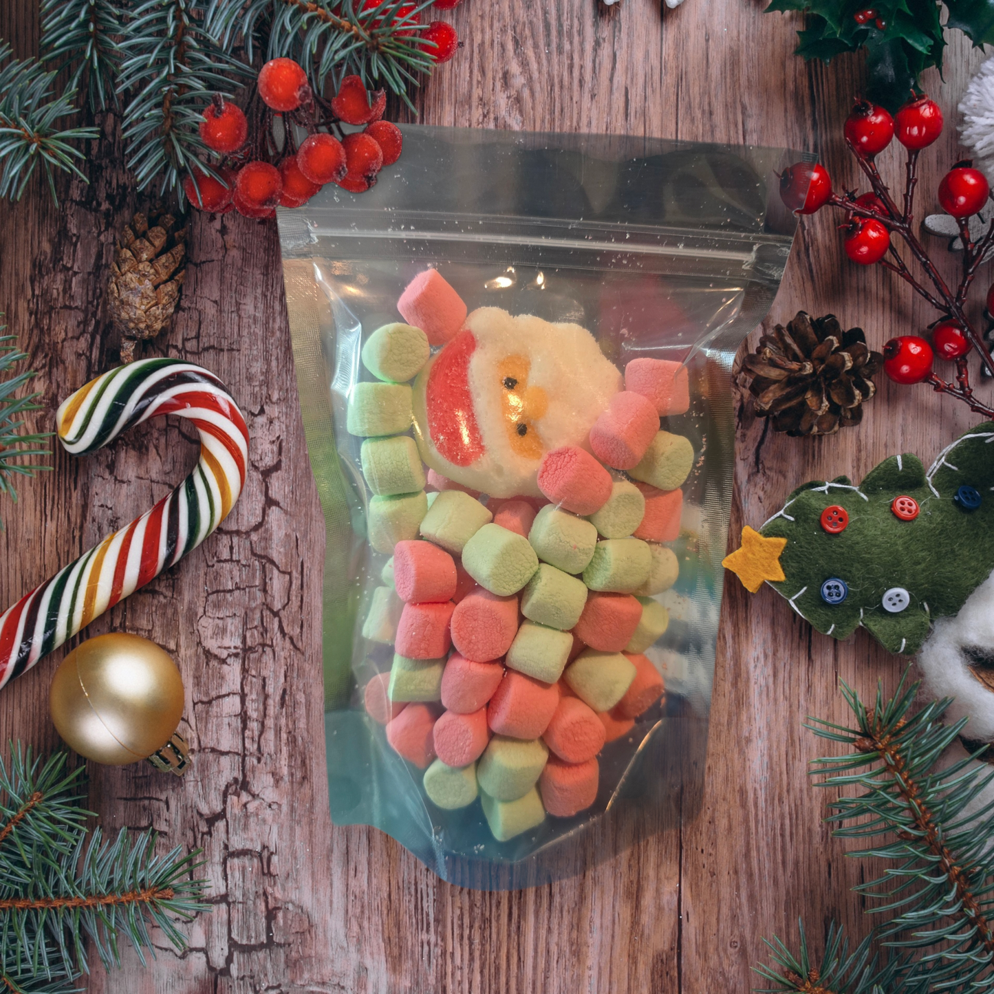 Freeze Dried Christmas Marshmallows (Comes with a bag of hot chocolate!)